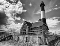 Fire Island Light black and white