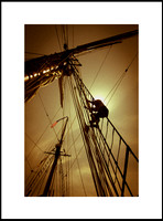 Climbing the Rigging sepia