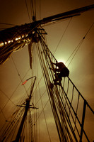 Climbing the Rigging (Sepia Toned)