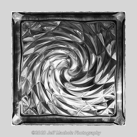 Glass on glass 12 inch canvas gray